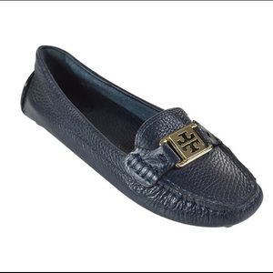 NAVY BLUE TORY BURCH KENDRICK DRIVER LOAFERS